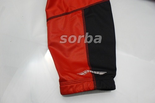 Spodnie biegowe OSLO na szelkach czerwono-czarne rozmiary S-XXL