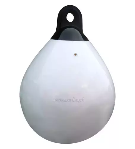 Odbijacz pompowany kulisty 55x73 biały 1