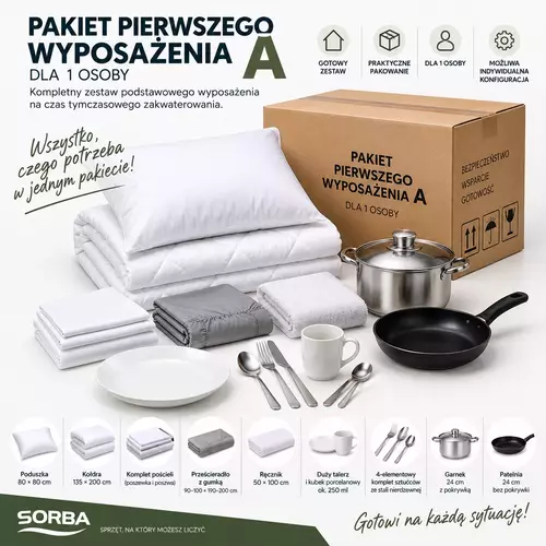 Pakiet pierwszego wyposażenia A – dla 1 osoby 1