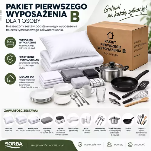 Pakiet pierwszego wyposażenia B – dla 1 osoby 1