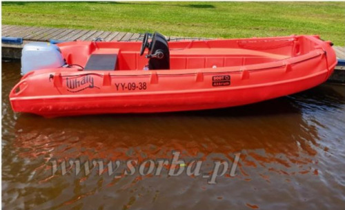 Łódź ratownicza WHALY 455 R czerwona 2