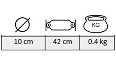 Odbijacz pompowany 10x42 pomarańczowy 1
