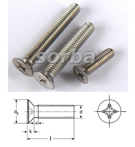 Wkręt do metalu A4 M5x16 1
