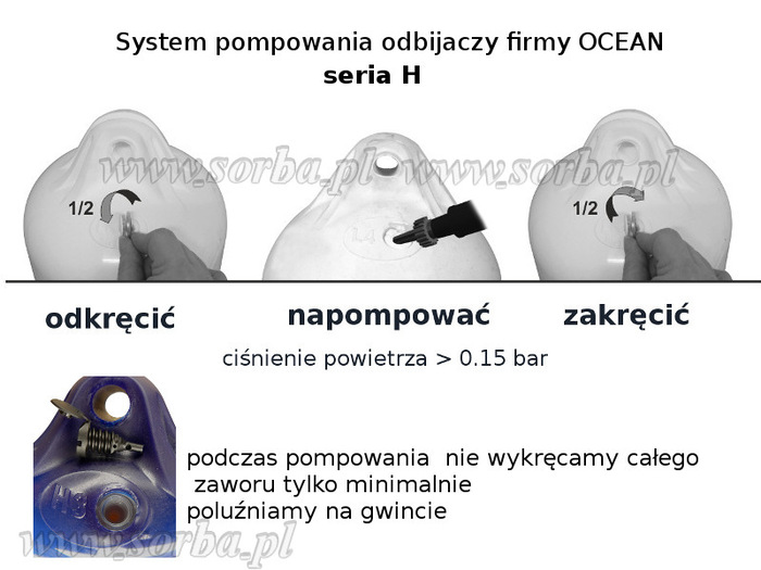Odbijacz pompowany 16x56 biały 1