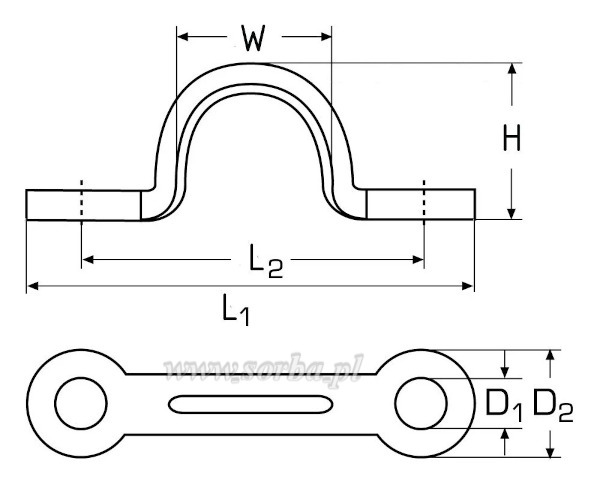 Przelotka blaszana dł.29 mm art.7127 1