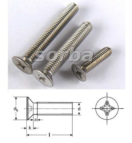 Wkręt do metalu A4 M5x16 1