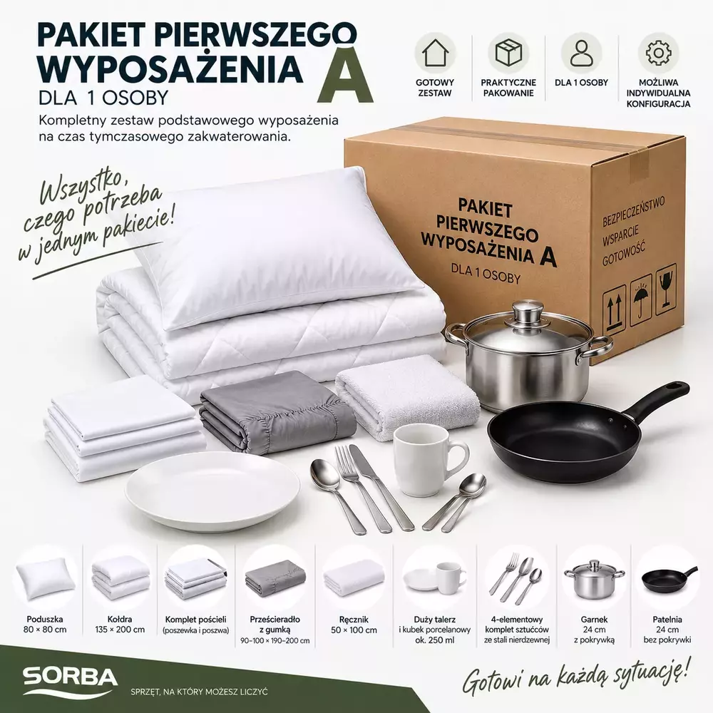 Pakiet pierwszego wyposażenia A – dla 1 osoby 1